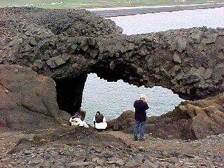 Sea shore rock formation